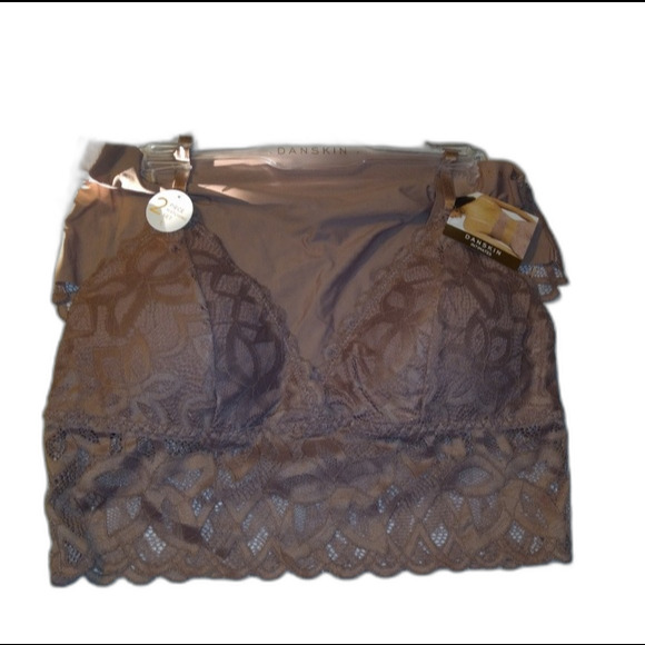 Danskin Large Tan Lace Bralette Two piece Set NWT - Picture 1 of 8